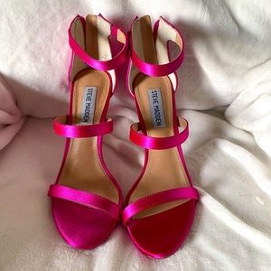 Steve Madden Feelya Pink Satin Heels